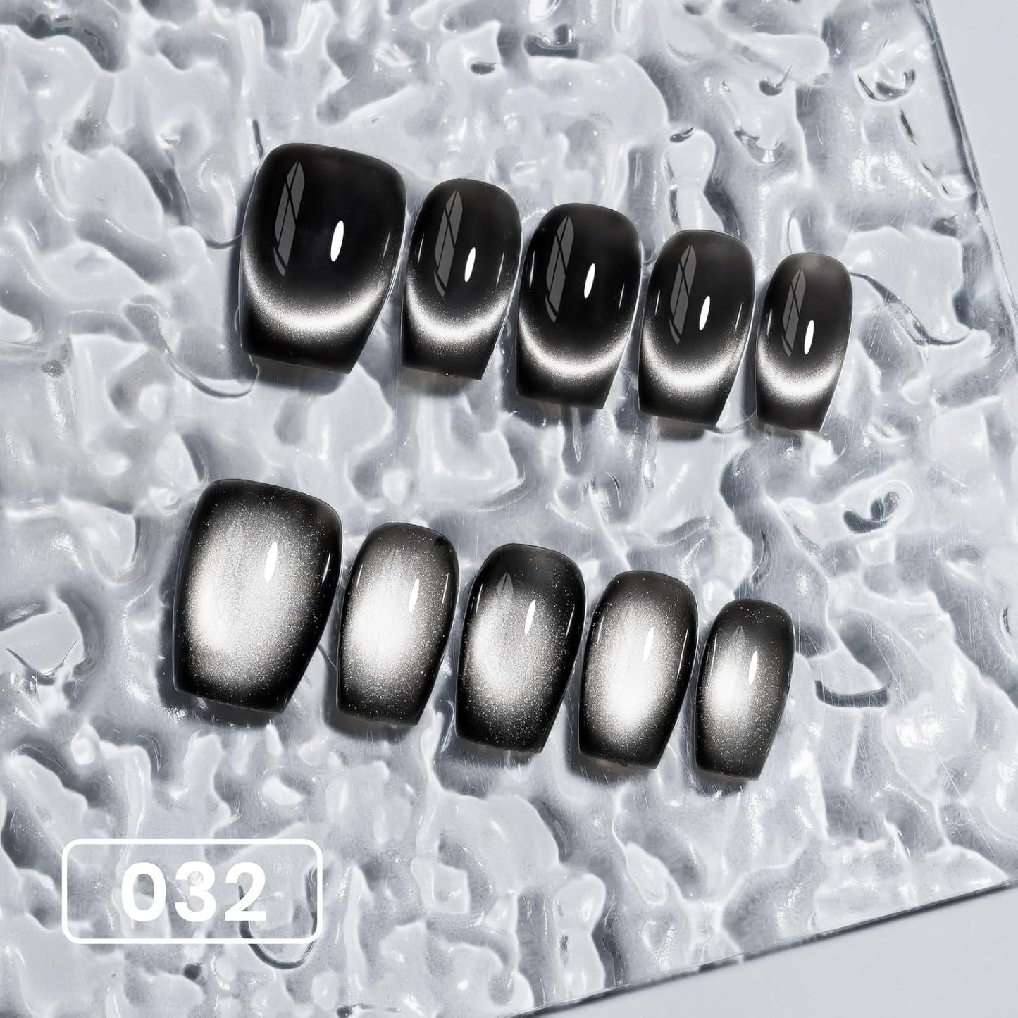 Black Cat Eye Gel Polish, 15ML Jelly Glass Cateye Gel Nail Polish with Magnetic Stick Moonlight Shimmer Glitter Effect Soak Off Salon DIY at Home