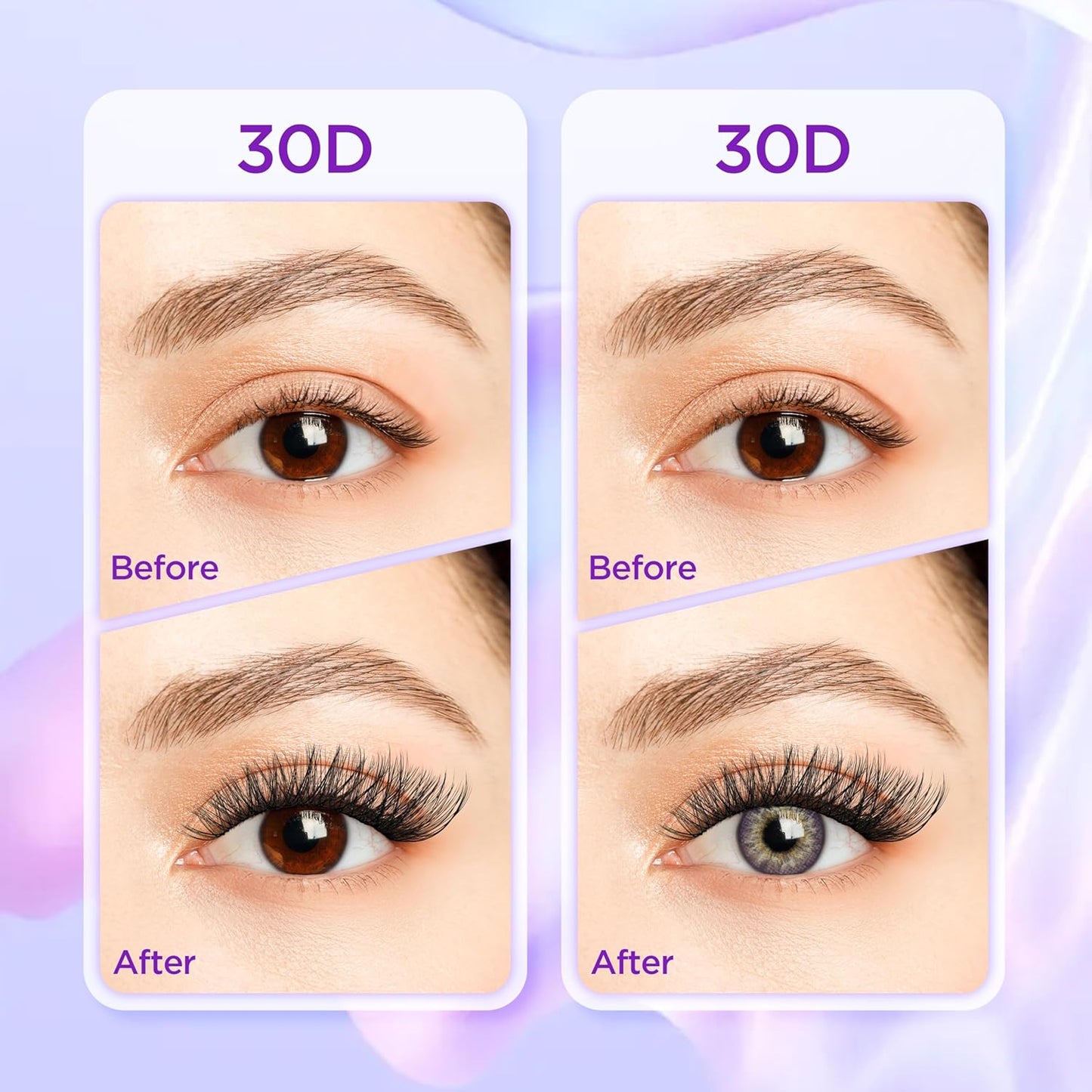 Lash Extension Kit DIY Lash Clusters Kit Eyelash Extensions Individual Lashes Extensions with (Lash Bond,Seal,Tweezers,280Pcs, 30D,0.07D,9-15mm)