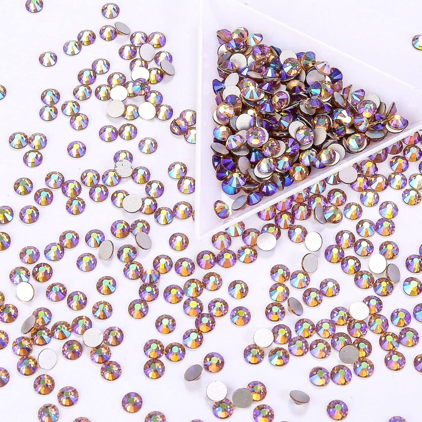 1440Pcs Topaz Ab Crystal Rhinestones,Glass Flatback Rhinestones Gemstones for Nail Face Makeup Art Crafts Clothes Decoration -(SS16,4.0mm,Topaz Ab)