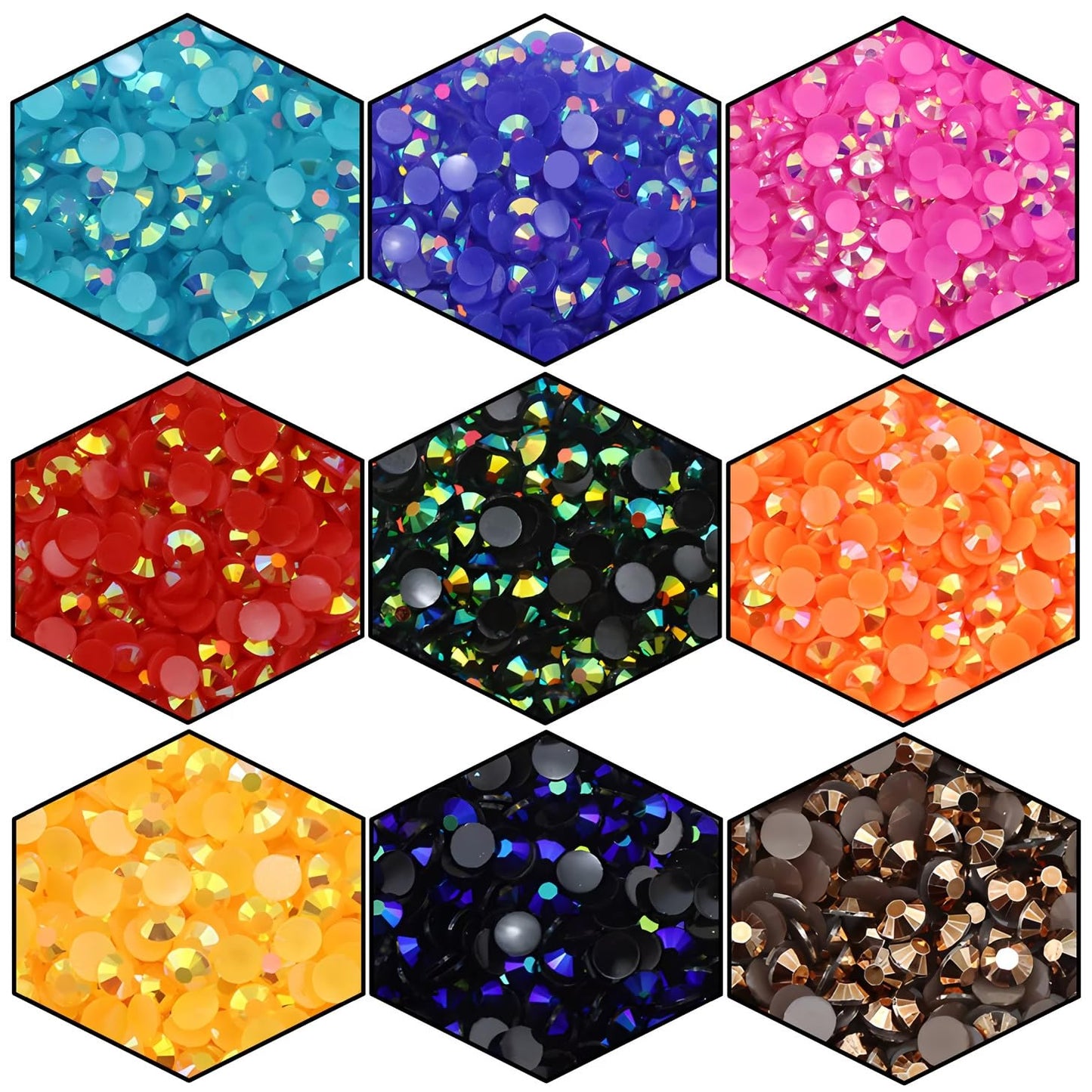 4500 Pcs SS6 2mm AB Flatback Rhinestones for Nails Art Crafts Glitter Round Shine Gems Crystals DIY Clothes Shoes （Sapphire AB）