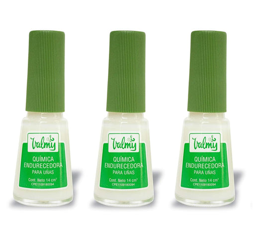 Quimica Endurecedora Nail Hardener - Strengthener and Protective Polish Treatment for Extra Strong Nails - Pack of 3