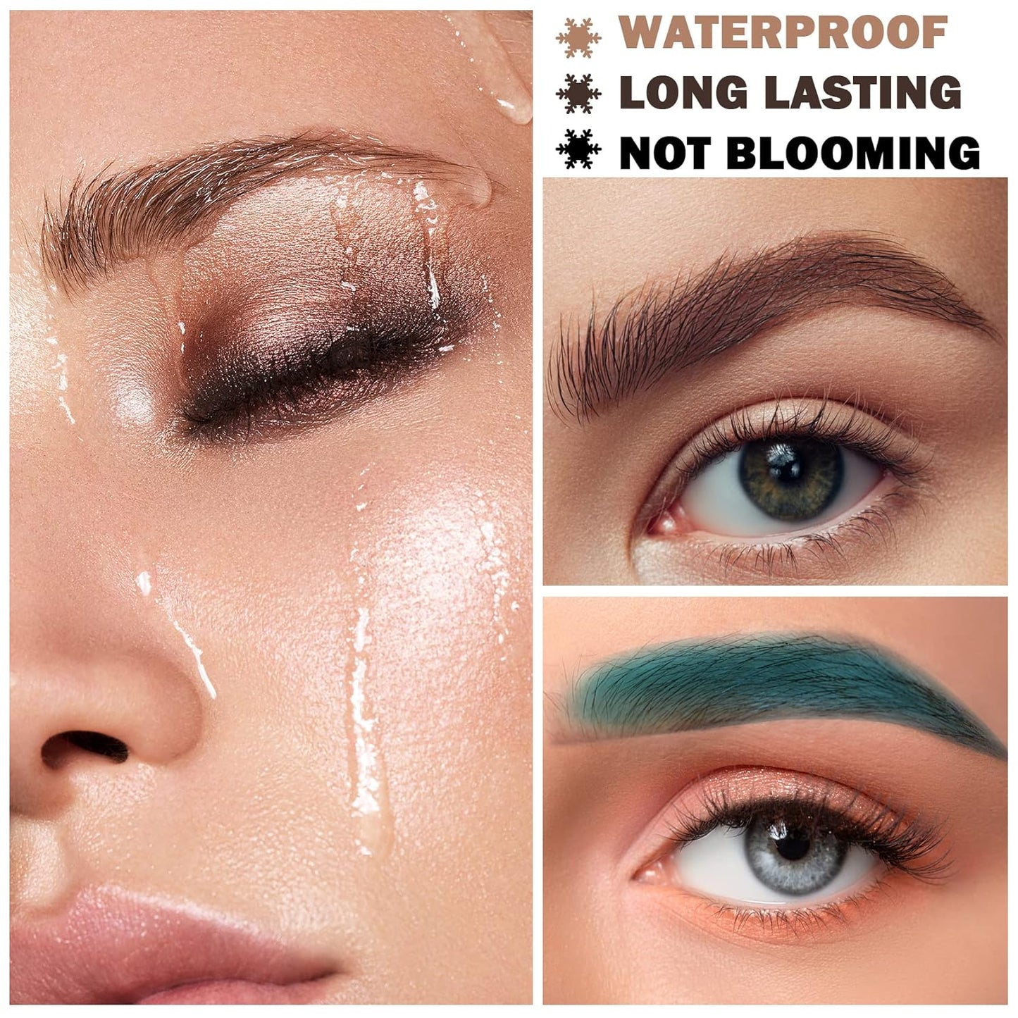 Eyebrow Pomade Cream,Brow Pomade Gel Naturally Long Lasting Waterproof,Delicate and Smooth Eye Brow Makeup Cosmetics with Eyebrow Brush - Green