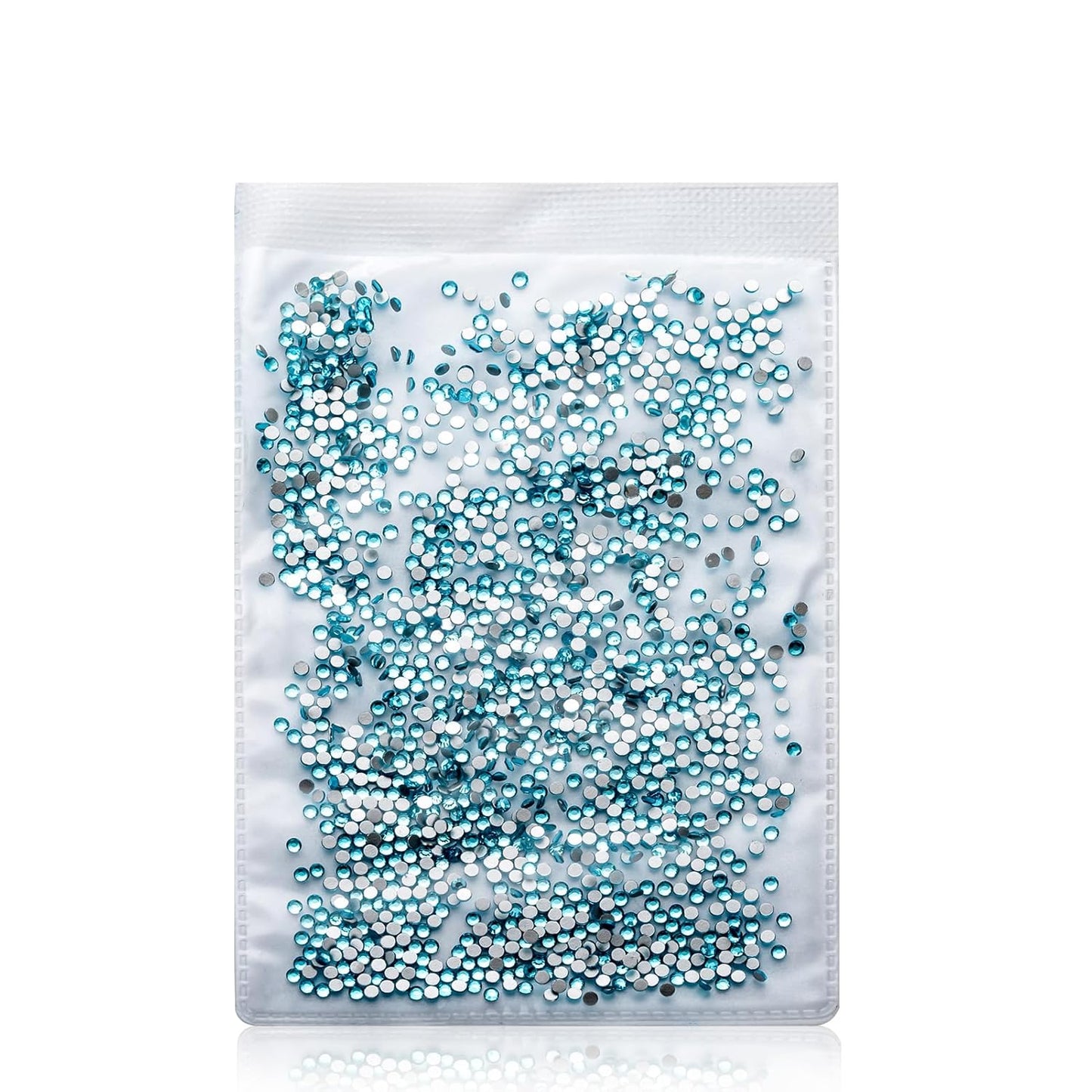 3000Pcs Aquamarine Crystal Rhinestones,Glass Flatback Rhinestones Mini Gemstones for Nail Face Makeup Art Crafts Clothes Decoration -(SS10,2.8mm,Aquamarine)