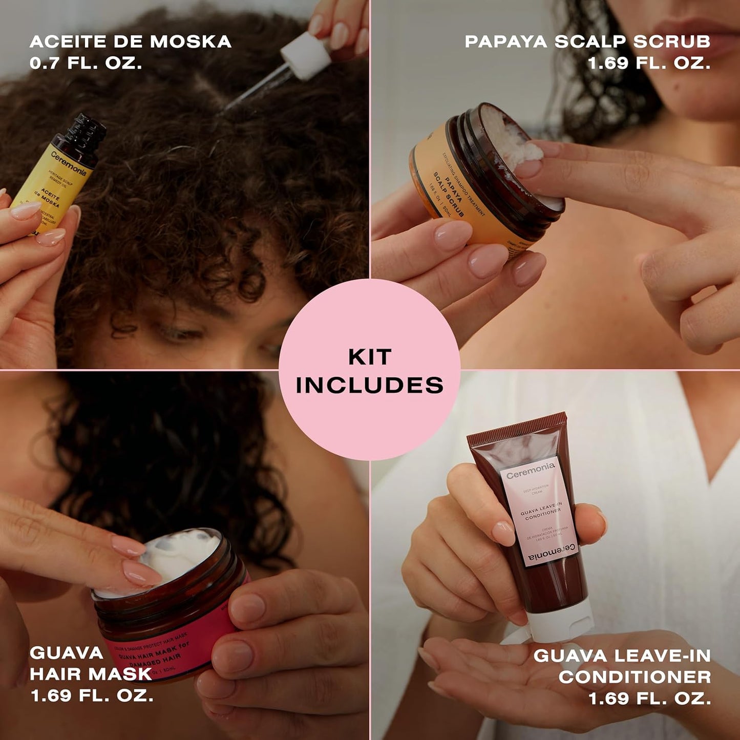 Ceremonia Hair Wellness Kit, Weekly Scalp & Strand Reset Bundle for Deep Cleansing & Hydration