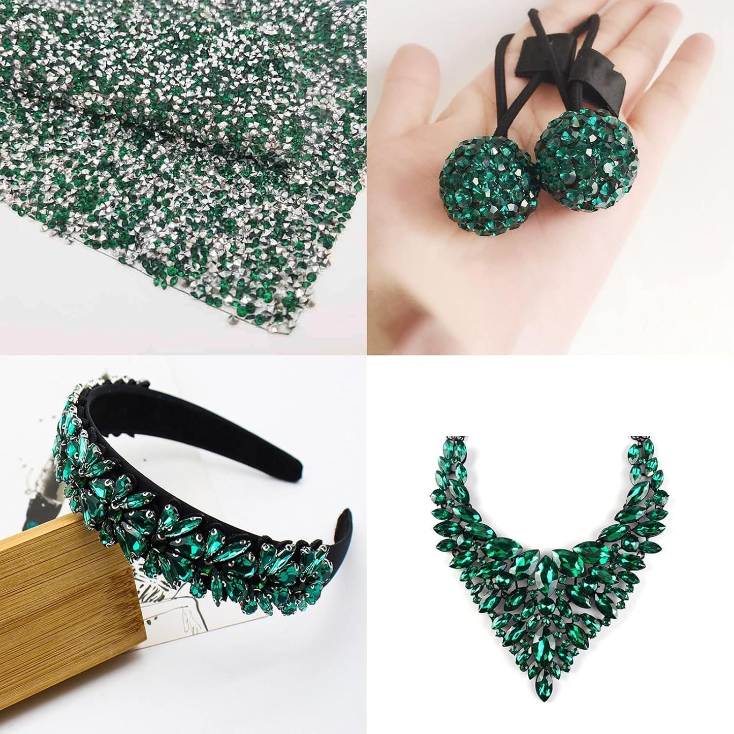 HOINCO 3100Pcs Flat Back Rhinestones for Nails - Mix 20 Styles Gems, 600 Diamonds + 2500 Round Beads for Crafts With Tweezers Pen