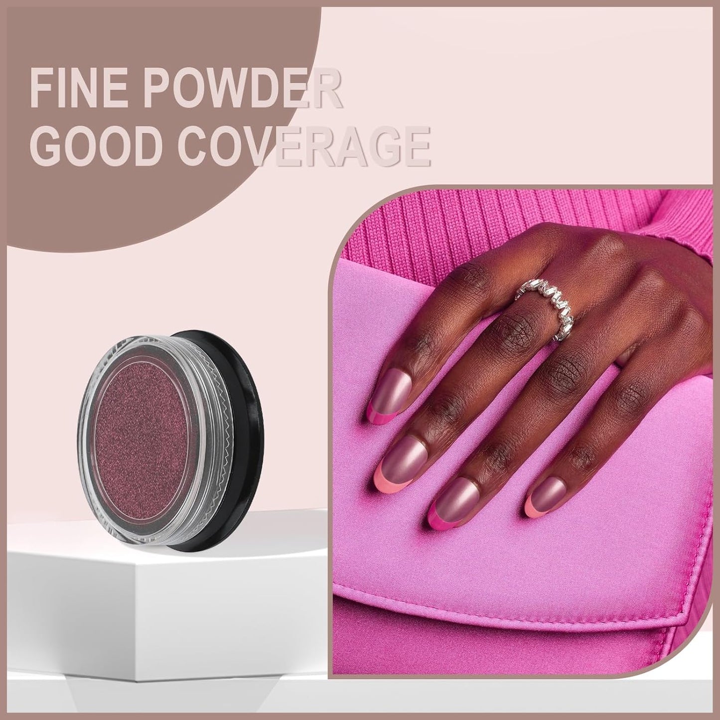 Artdone 16 Colors Chrome Nail Powder, Iridescent Aurora Powder Metallic Mirror Effect Pigment Pearlescent Mermaid Pigment Pearl Glitter Dust Kit, Nail Art Decoration, Resin Craft