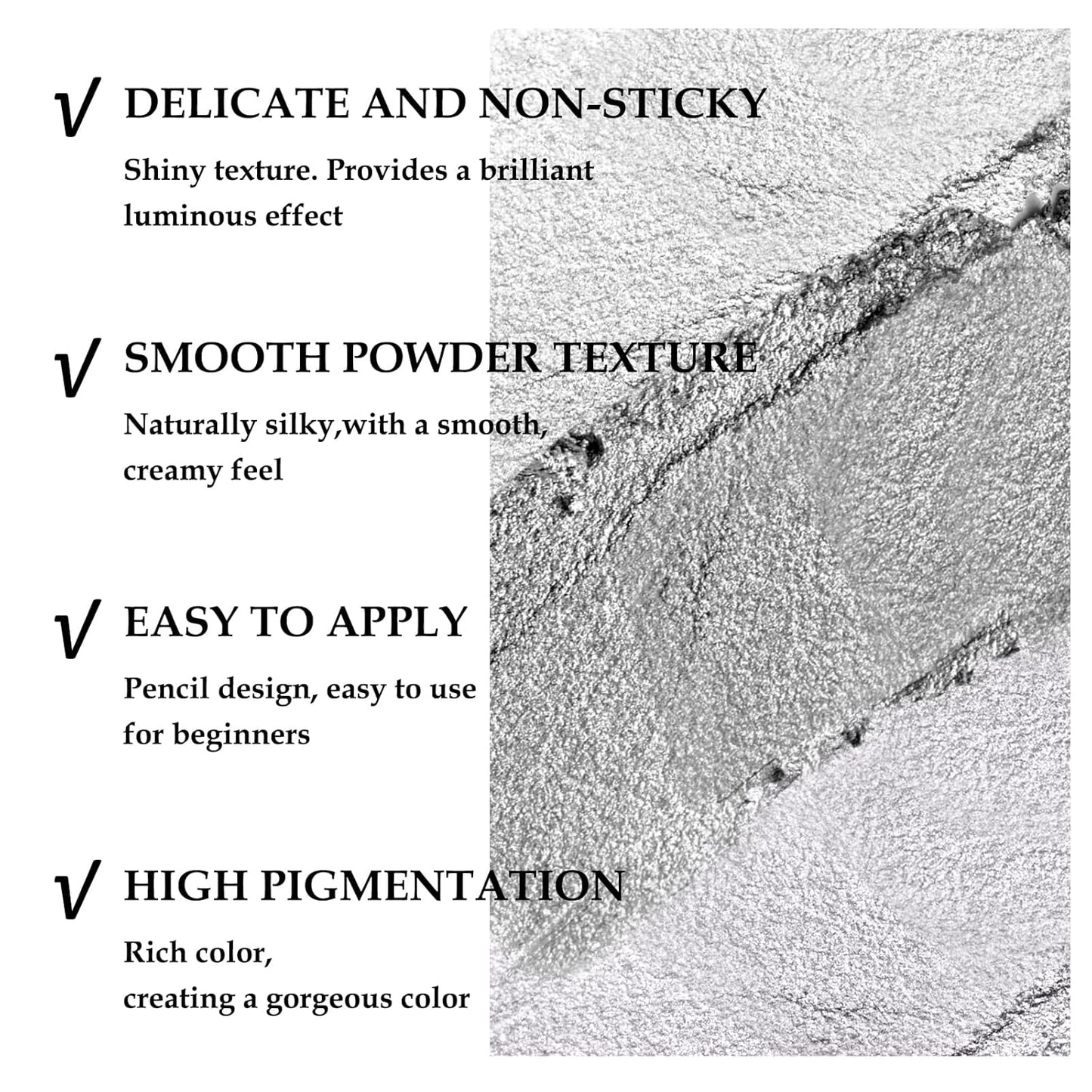 Boobeen 3PCS Cream Eyeshadow Pencil Crayon Waterproof Brightener Stick Shimmer Pen Create Glitter Eye Makeup, Easy to Use