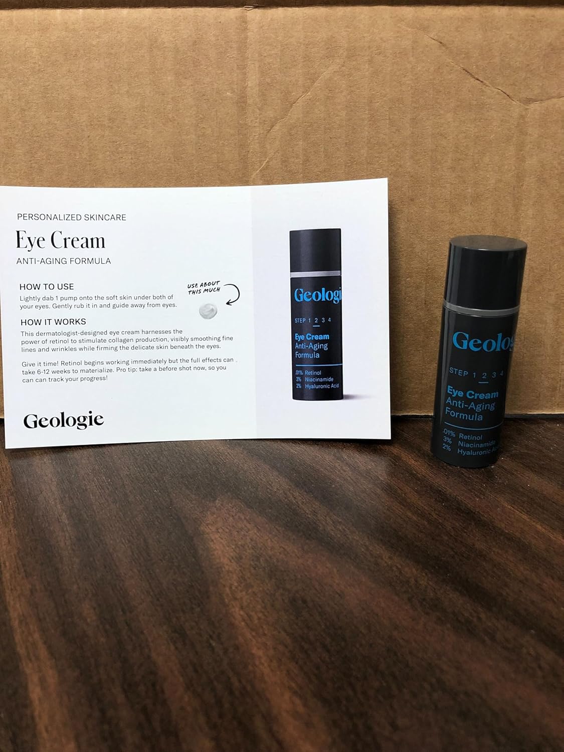 Geologie Anti-Aging Eye Cream | Helps Visible Signs of Aging | Reduce Fine Lines & Wrinkles | Retinol, Caffeine, Peptides, Niacinamide & Hyaluronic Acid | Effective Formula For Men & Women