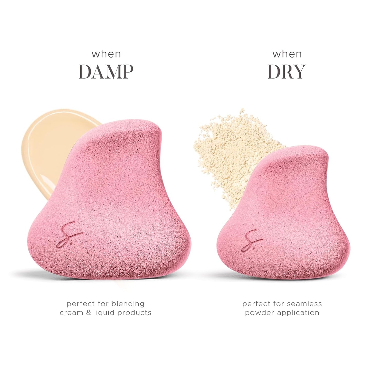 Original Beauty Blender Makeup Sponge Applicator for Powder, Cream & Liquid, Beauty Tools Puff, Streak Free Application, Vegan, Cruelty Free Made in USA, Pink (3 Pieces)