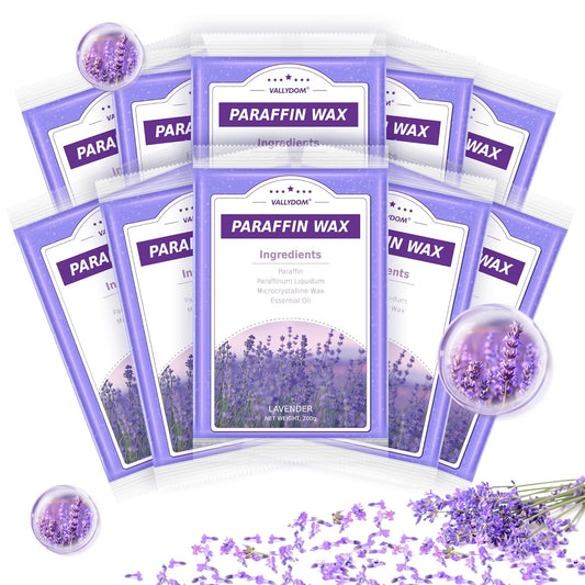 Paraffin Wax Refills, 10 Pack 200g Lavender Scented Paraffin Wax Blocks for Paraffin Bath, Paraffin Wax Machine Refills for Hand Feet Dry Skin,Rrelieves muscle fatigue, Hydration and nourish