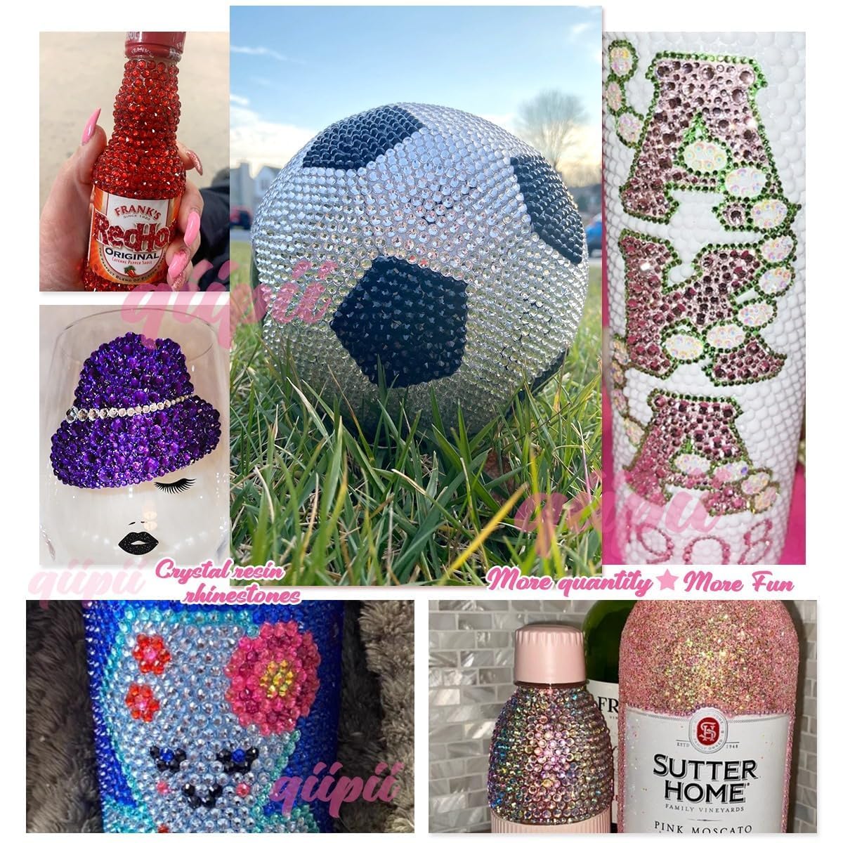 Grape Purple Crystal Resin Rhinestones for Crafting 3mm 4mm 5mm Flatback Stones Non-Hotfix Diamonds Crystals Gems Charms for Nails Face Eyes Makeup Tumblers Bottles DIY Crafts Clothes Shoes