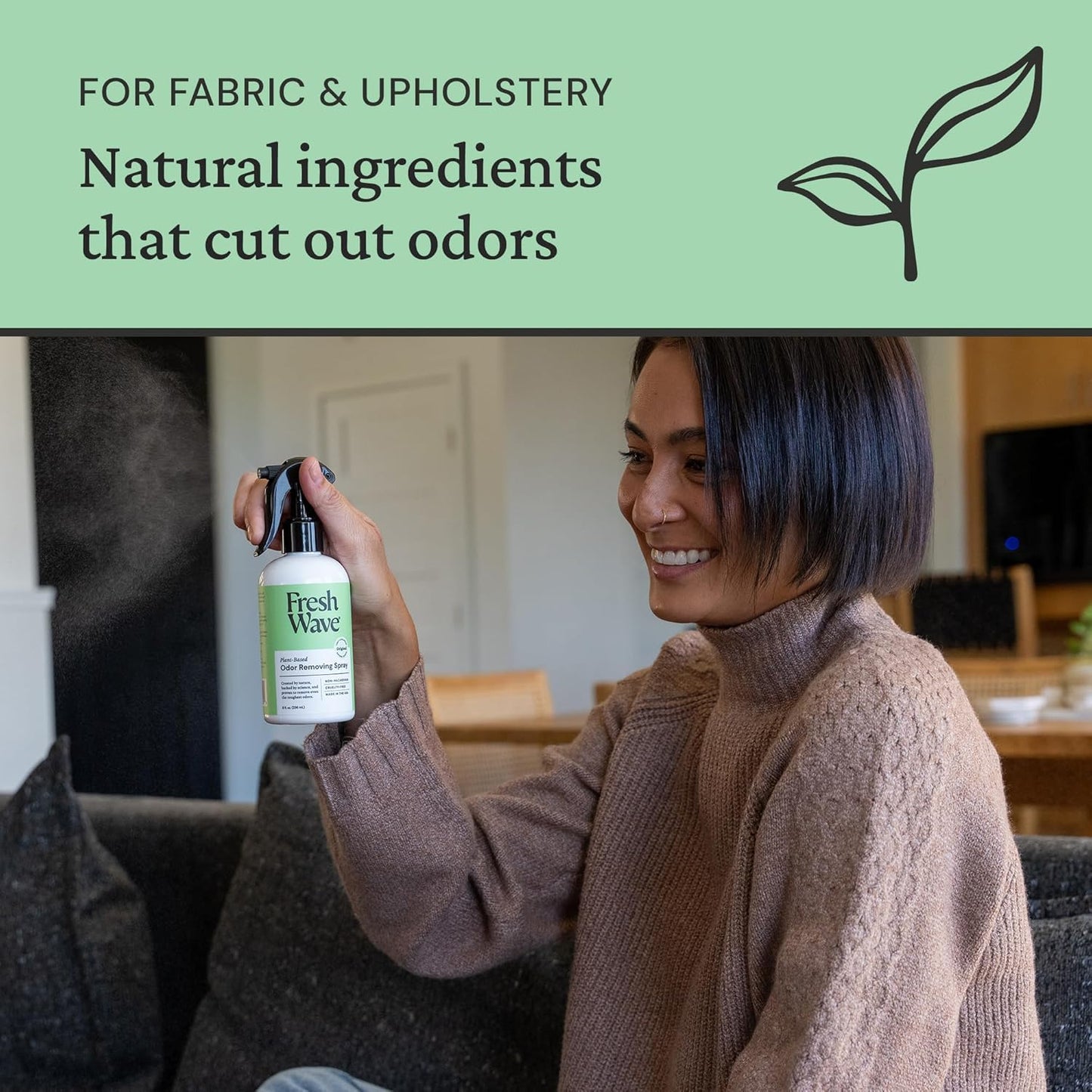 Fresh Wave Original Scent Odor Removing Spray, 8 fl. oz. | Pack of 2 | Odor Absorber for Home, Furniture, Fabrics & Trash | Safer Odor Relief