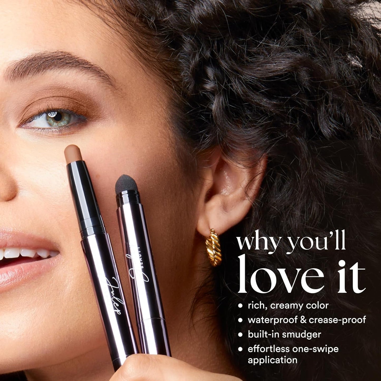 Julep Eyeshadow 101 Cream-to-Powder Waterproof Shadow Stick – Lavender Matte – Long-Lasting, Crease-Proof, Light Purple Matte Cream Eyeshadow with Built-in Smudger