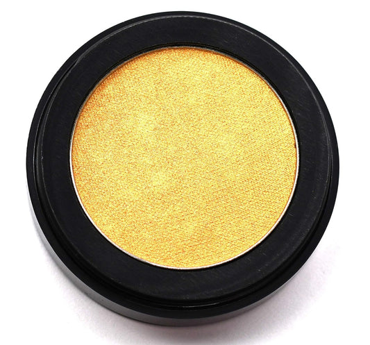 Shiny Gold Champagne Golden Glow Shimmering Shimmer Pressed Powder Single Vegan Eyeshadow; Talc, Paraben & Cruelty Free