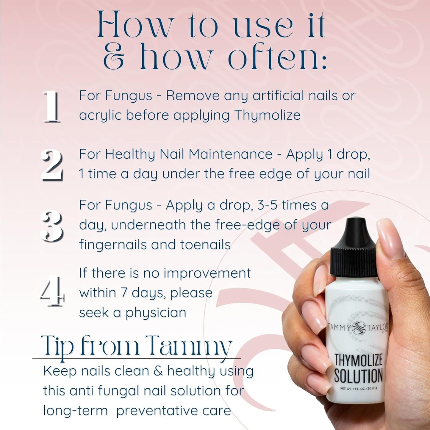 Tammy Taylor Thymolize Nail Treatment for Damaged Nails | Extra Strength Liquid Drops Toenail Repair Solution for Thick & Discolored Toe Nails & Fingernail Care | Stop Nail Biting Immediately