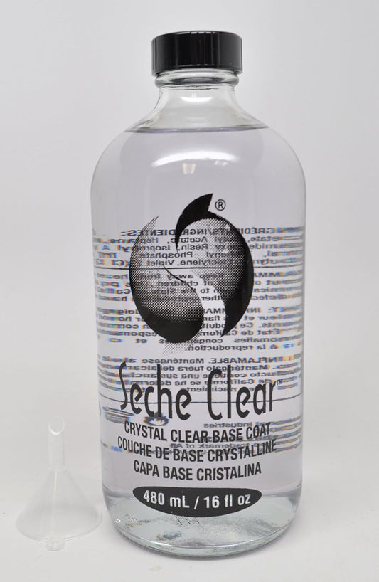 Seche Clear Professional Kit, Crystal Clear Base Coat for Nail Polish, 16 oz & 4 Packs of 0.5 oz Refill