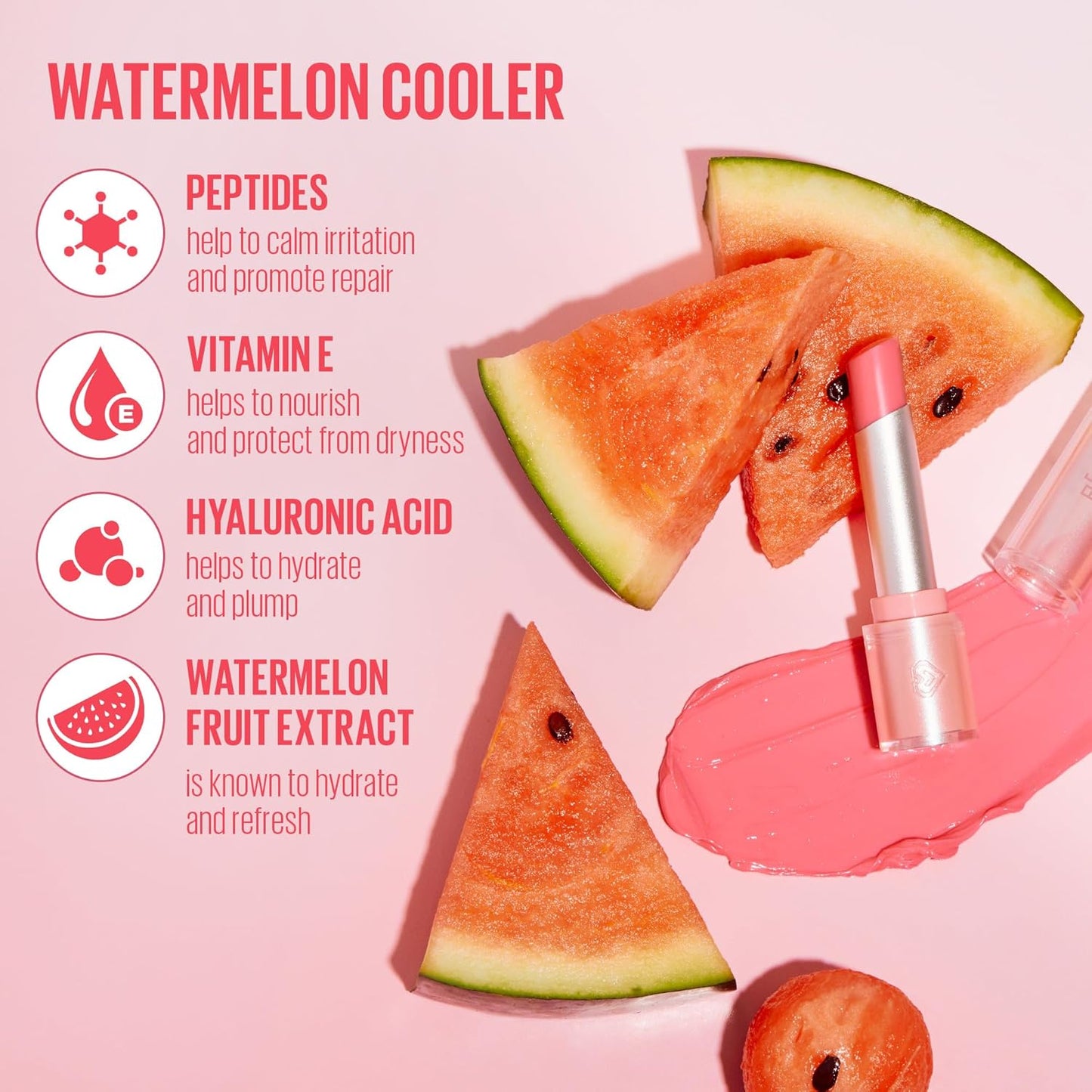 Kaja Juicy Glass Lip Balm | Plumping, Hydrating, Korean Lip Balm, Moisturizing Lip Care, 24hrs Long-lasting Hydration, Nourishing Lip Care | Watermelon Cooler, 0.15 oz.