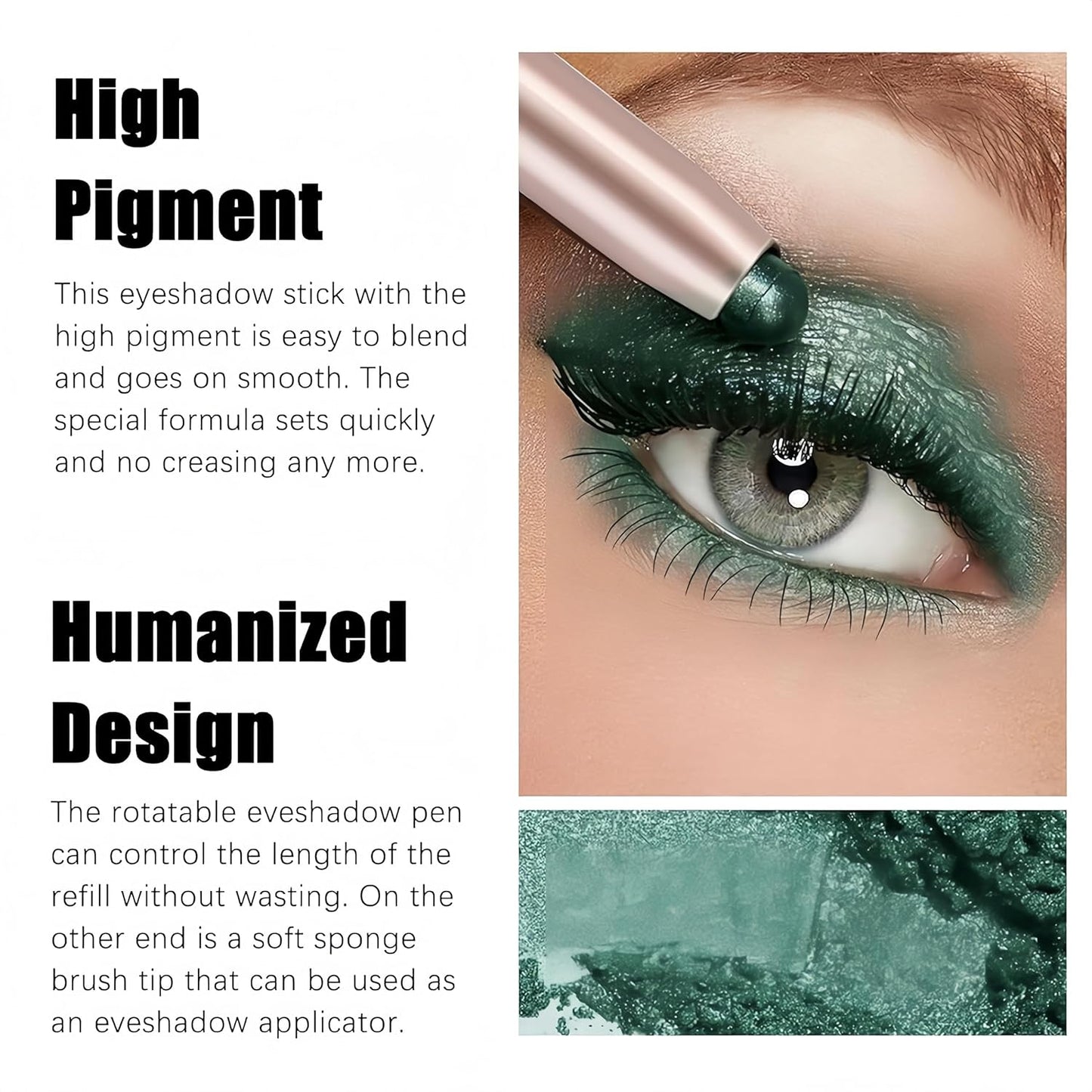 Eyeshadow Stick Set 12 PCS High Pigmented Cream Matte Eyeshadow Pen Waterproof Long Lasting Shimmer Eyeshadows Stick with Soft Brush