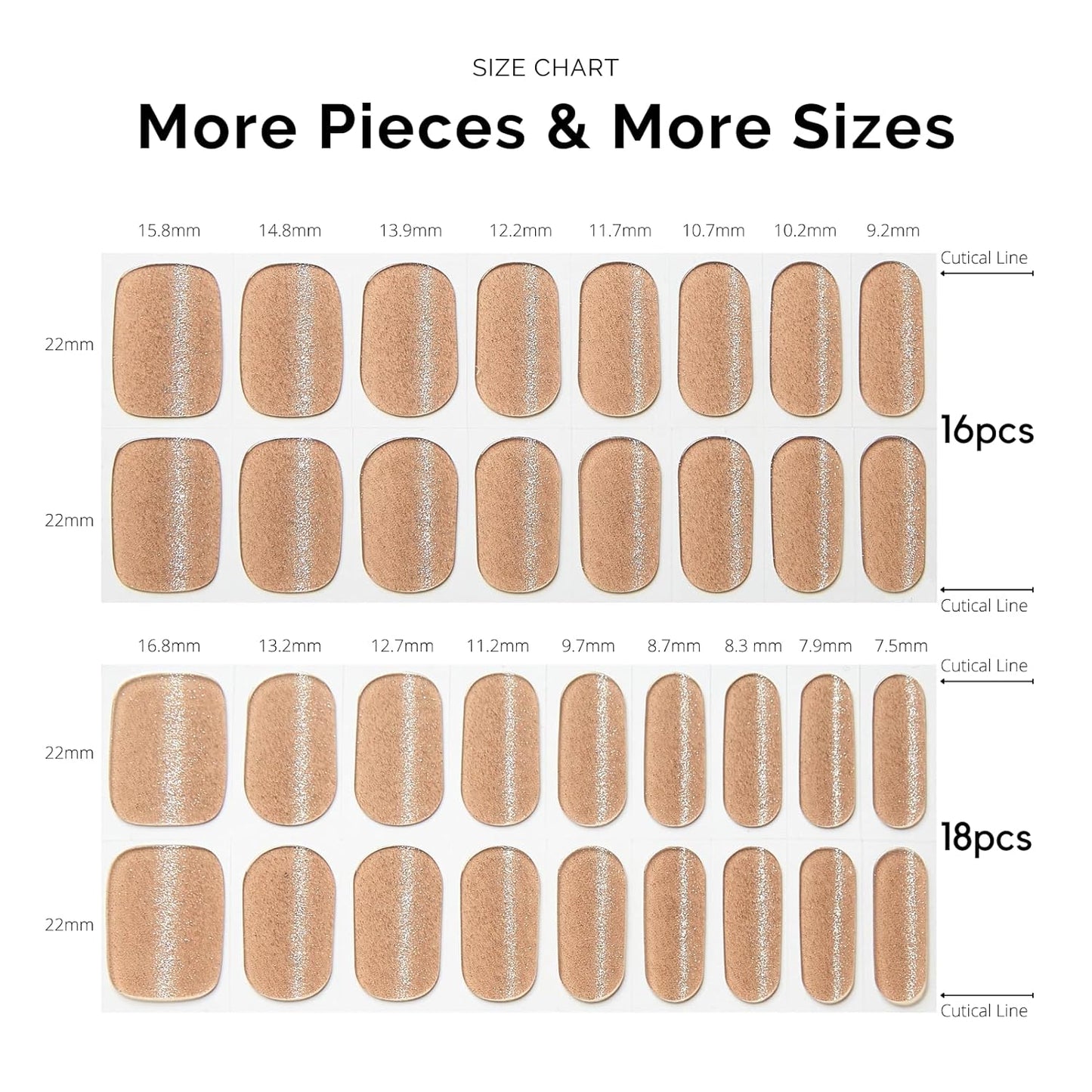 NAILOG Semi Cured Gel Nail Strips - 34 pcs | Buy 2 Get 1 UV Lamp | Long Lasting Nail Polish Sticker Wraps with Glossy Gel Finish, Nude Gleam