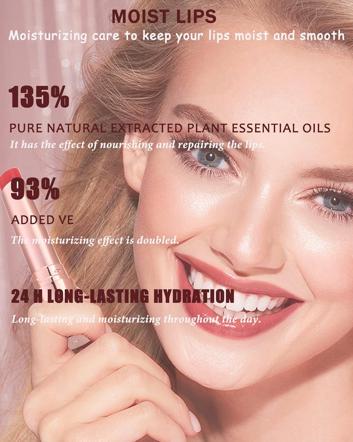 Moisturizing Lip Balm, Nude Sheer Berry Lipstick Hydrating Tinted Lip Gloss, Long Lasting Waterproof Liptint Balm Natural Non-Stick Lips Oil Stain,Glossy Lipcolor Juicy Finish for Dry Cracked Lips-03