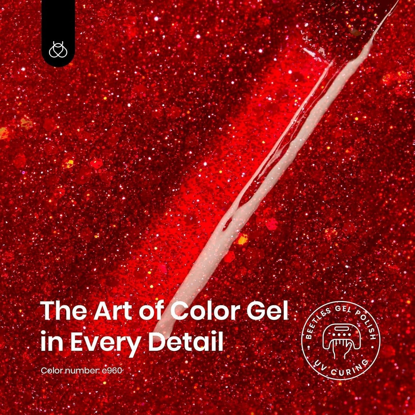 Beetles Glitter Gel Nail Polish 9ml Red Gel Polish Soak Off LED UV Lamp Shimmer DIY Decoration Salon Gifts for Women