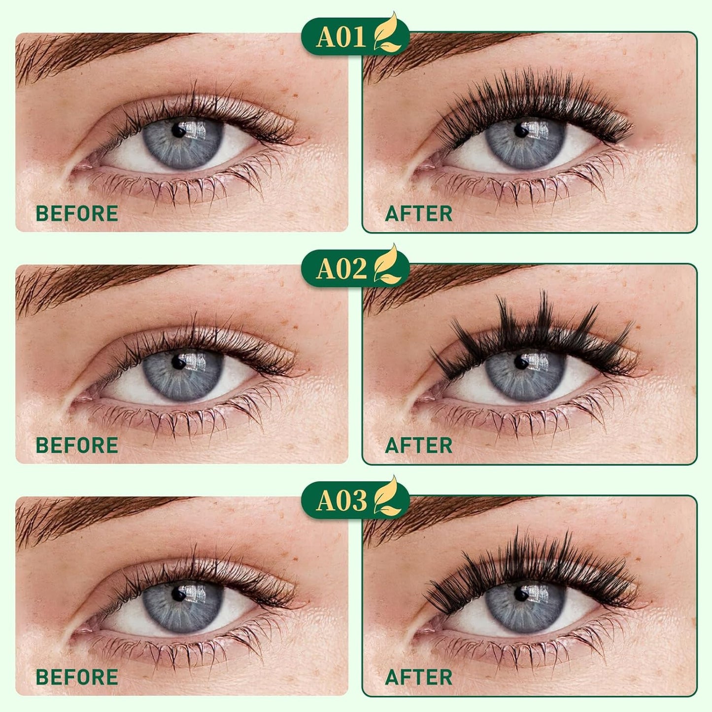 KEYYOU Reusable Magnetic Eyelashes 2 Pair with Applicator No Glue Needed 3D Natural Magnetic Lashes, Easy to Apply & Long Lasting for Daily Use & Events(A02+A02)