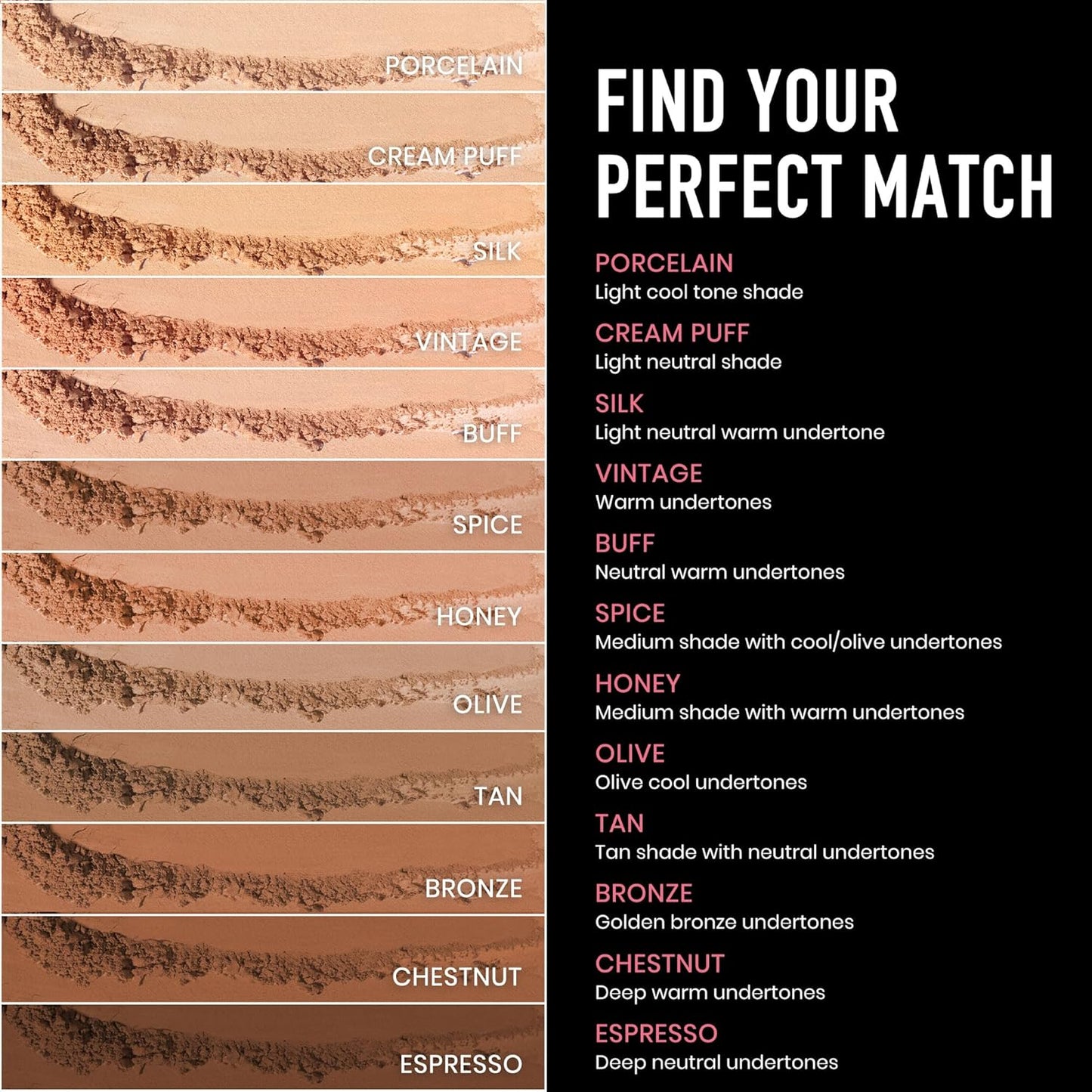 Frankie Rose Cosmetics Powder Foundation – Full Coverage Face Powder For Pores & Imperfections, Evens Out Skin Tone & Shine-Control | 58 Grams (Tan)