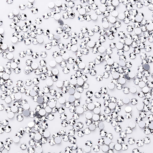 3000Pcs Silver Crystal Rhinestones,Glass Flatback Rhinestones Mini Gemstones for Nail Face Makeup Art Crafts Clothes Decoration -(SS4,1.6mm,Silver)