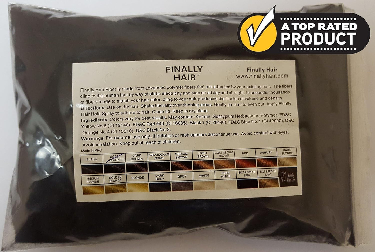 Finally Hair Fiber Refill 100 Grams Soft Black Hair Loss Concealing by Finally Hair (Soft Black)