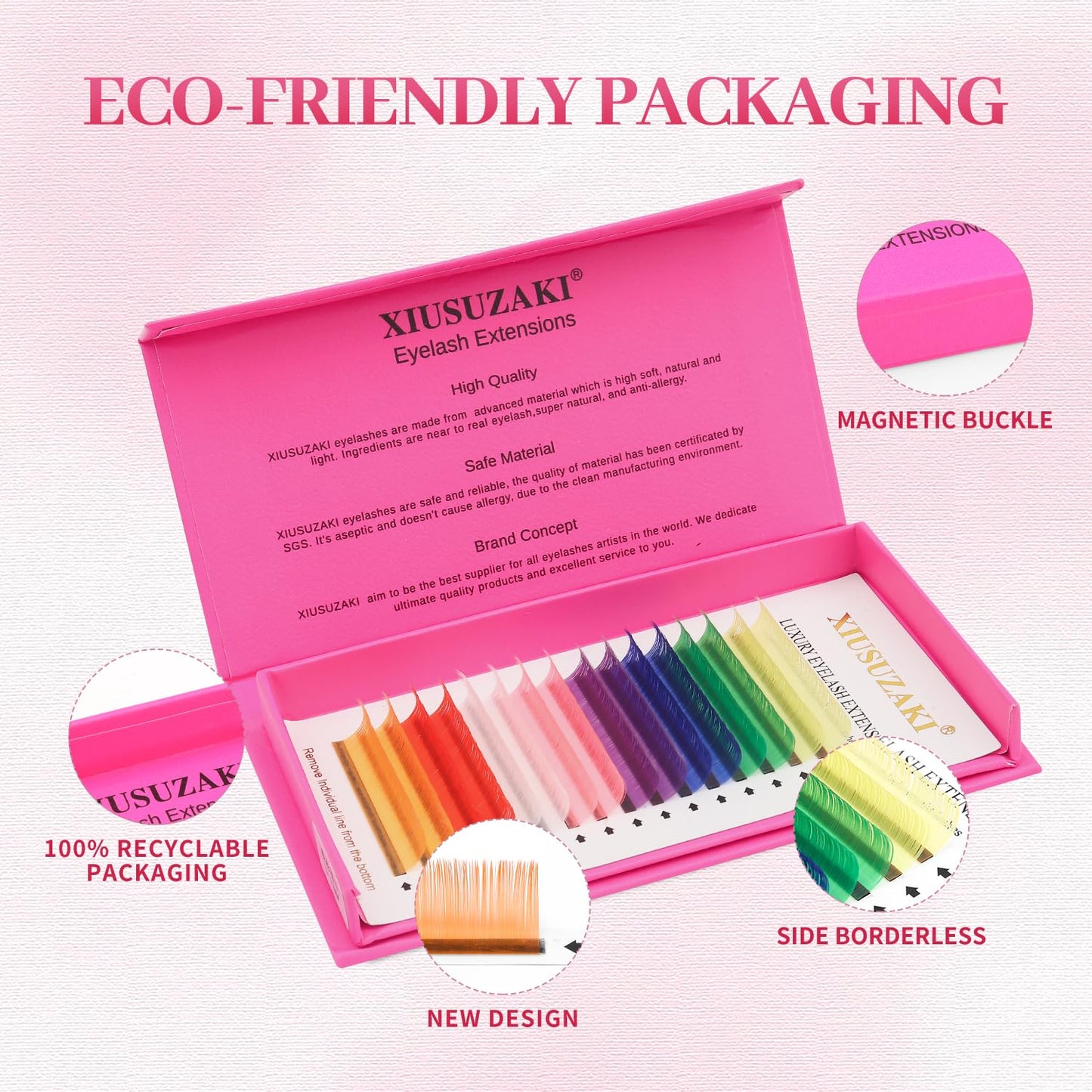 Eyelash Extensions Colored Lashes Extension 0.07 D Curl Lashes 12mm Classic Lash Extensions Soft Individual Lashes 16 Rows Natural False Eyelashes Volume Lashes Professional Use(Colored,0.07-D,12mm)