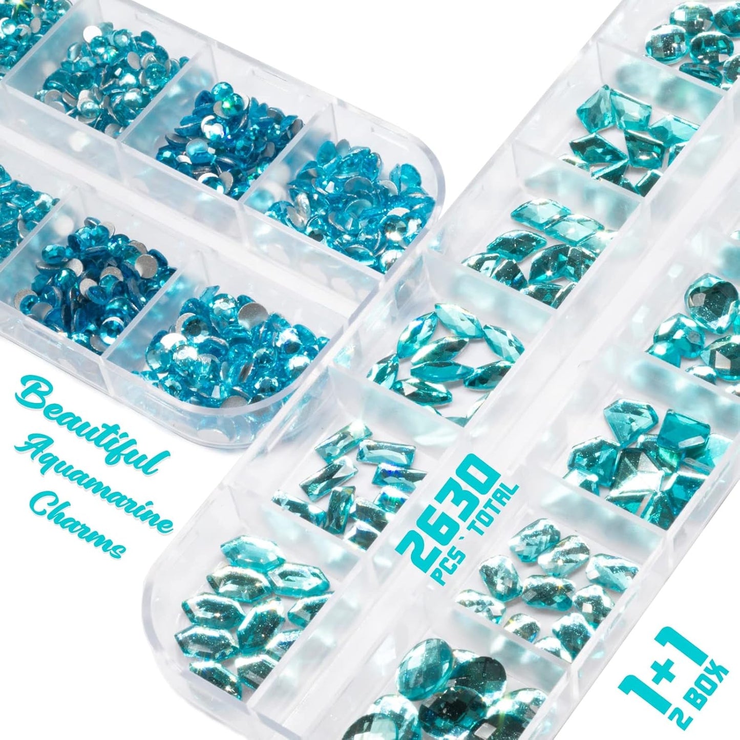 4080Pcs Aquamarine Nail Rhinestones Water Blue Stones for Nails Nail Charms K9 Glass Flatback Gems Lake Blue Round Diamonds jewels Crystals Charms Supplies for Nails Faces Eyes Makeup Crafts