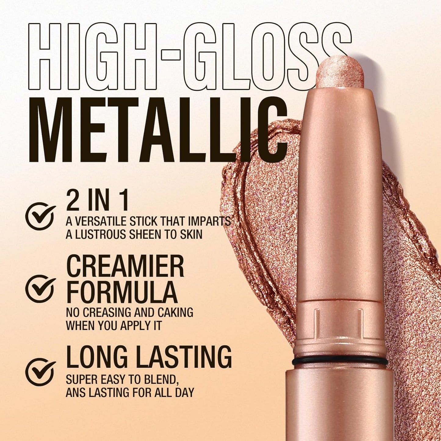 Jolilab Eyeshadow Stick Set, 8 Colors Matte Professional Bright-Colored Contouring and Highlight Eyeshadow Stick, Cream Waterproof Long Lasting High Pigmented Eye Shadow (2, 08+10)