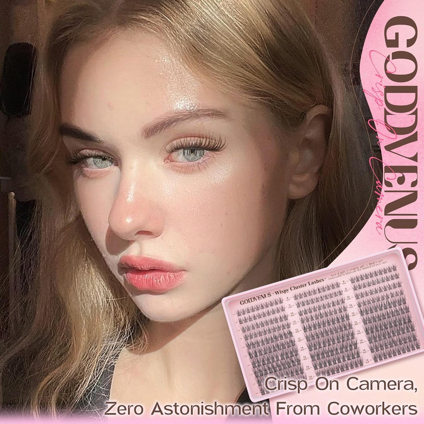 Lash Clusters Wispy 9-14mm Eyelash Clusters Natural DIY Cluster Eyelash Extensions Lash Individual 300pcs Short C Curve