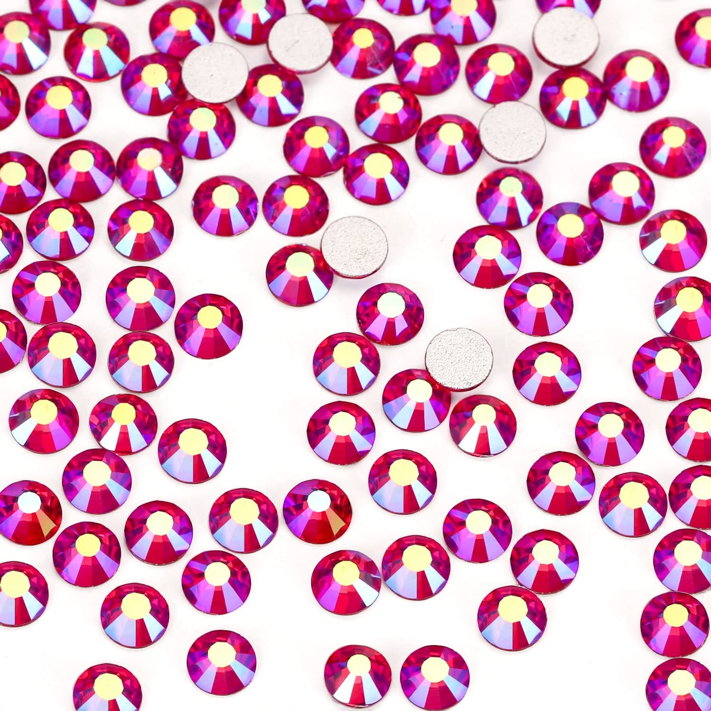 1440Pcs Red Ab Crystal Rhinestones,Glass Flatback Rhinestones Gemstones for Nail Face Makeup Art Crafts Clothes Decoration -(SS12,3.0mm,Red Ab)