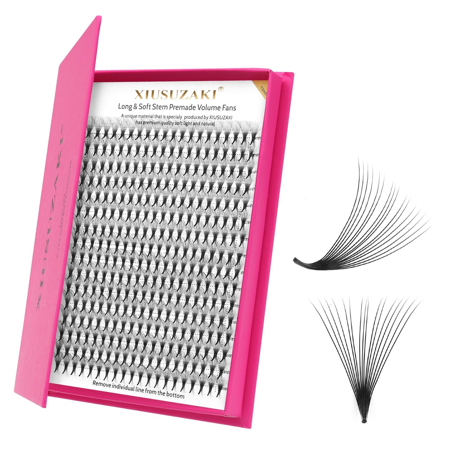 Premade Fans Eyelash Extensions 16D Volume Lash Extensions 0.07 Thickness Eyelash Extension C Curl Premade Lash Fans Mix 9-16mm Fluffy Soft Handmade Lash Fan(16D-0.07-C,9-16mm)