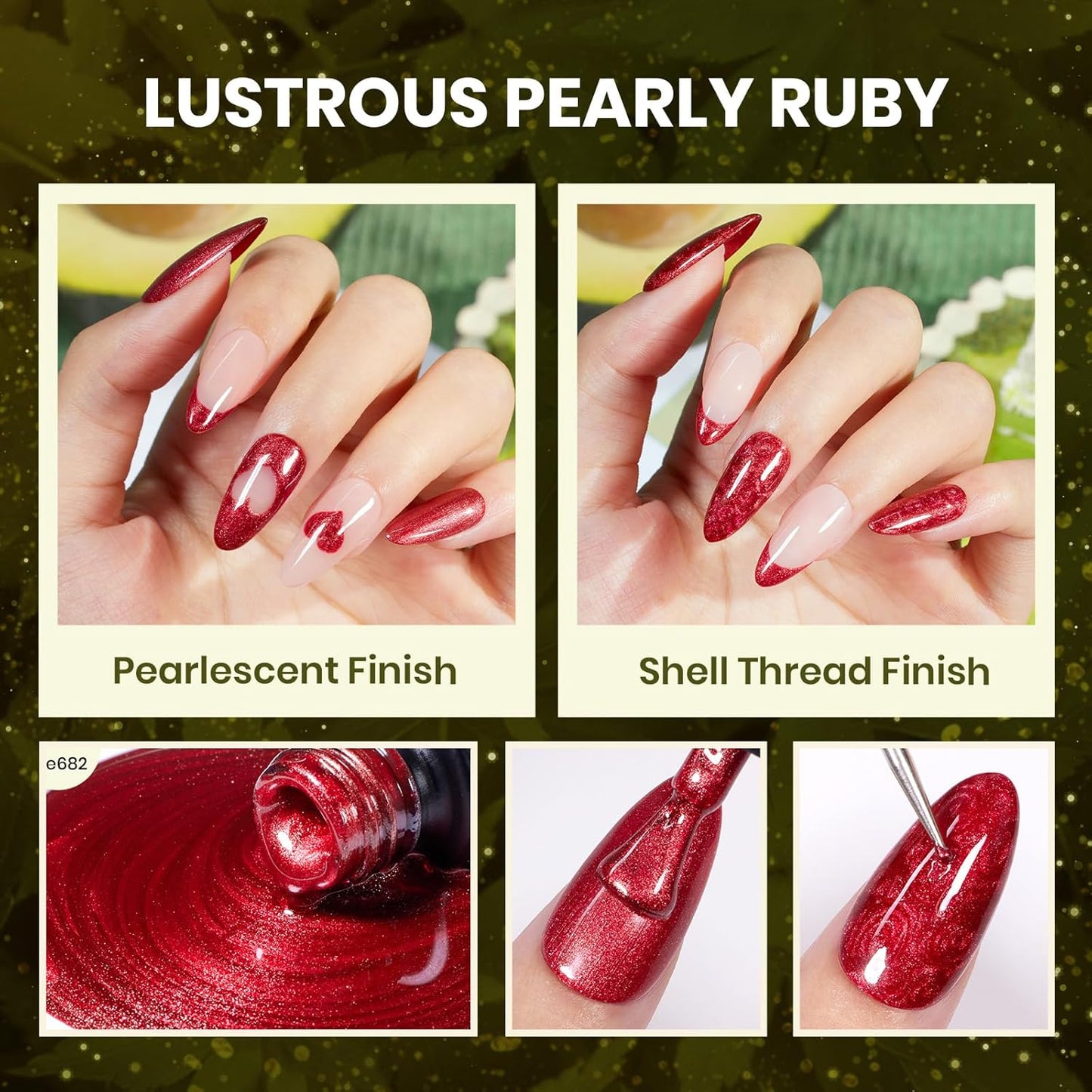 Beetles Cat Eye Gel Nail Polish Set - 20 Colors Fall Gel Polish Nail Set Burgundy Brown Green Nail Polish Glitter Pearl Nail Manicure with Base Coat Matte&No Wipe Top Coat Soak off Gifts