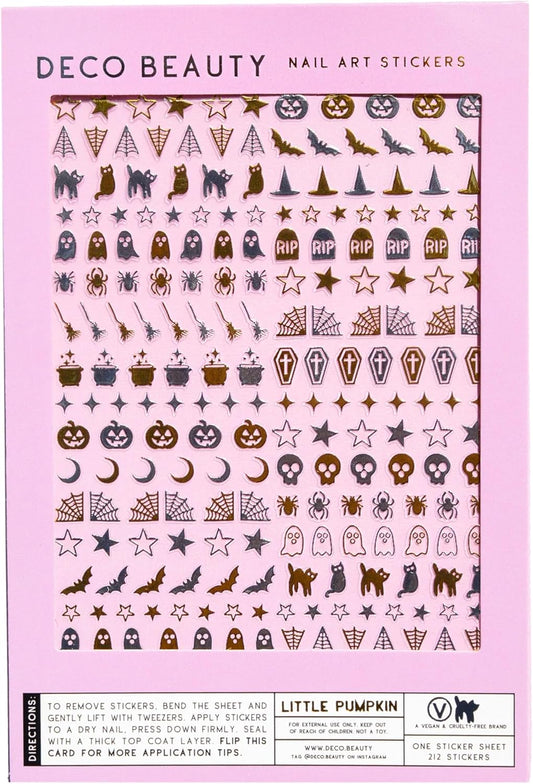 Little Pumpkin Nail Stickers - Lightweight & Easy-to-Apply Nail Art with Trendy Designs - Durable & Long-Lasting Nail Stickers for Women, Ideal for DIY Manicures & Salon-Quality Nails