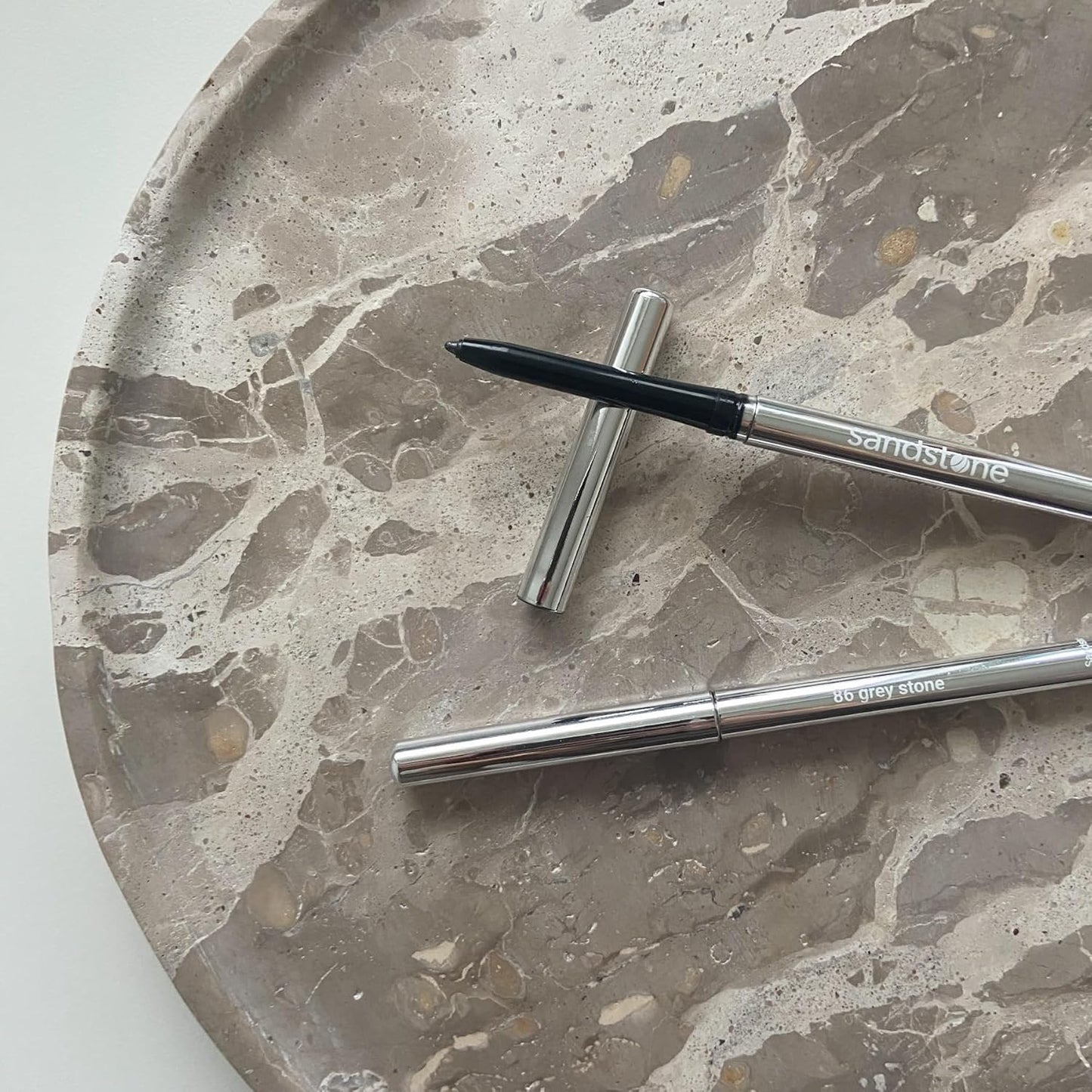 Hypoallergenic Waterproof Eyeliner - Fragrance Free Metallic Eye liner - Vegan and Cruelty Free Eye Pencil - Eyeliner Pencil for Sensitive Eyes (Grey Stone)