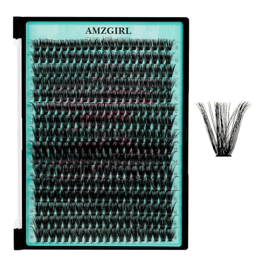 Lash Clusters 320Pcs 60D Eyelashes Cluster D Curl Individual Wispy Lashes Cluster for DIY Cluster Eyelash Extensions at Home for Beginners (Mix10-16mm)