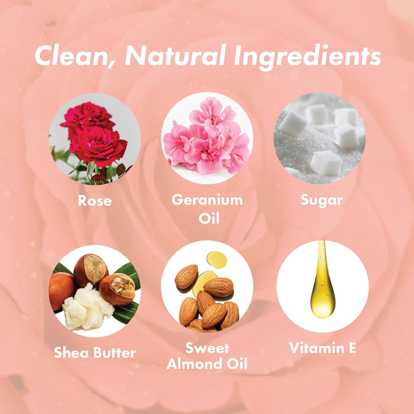 Rose Petal Scrub Foot & Body Exfoliator Infused with Vitamin E and Rose Natural Exfoliating Sugar Body Scrub for Toning Cellulite Skin Care by Handmade Heroes