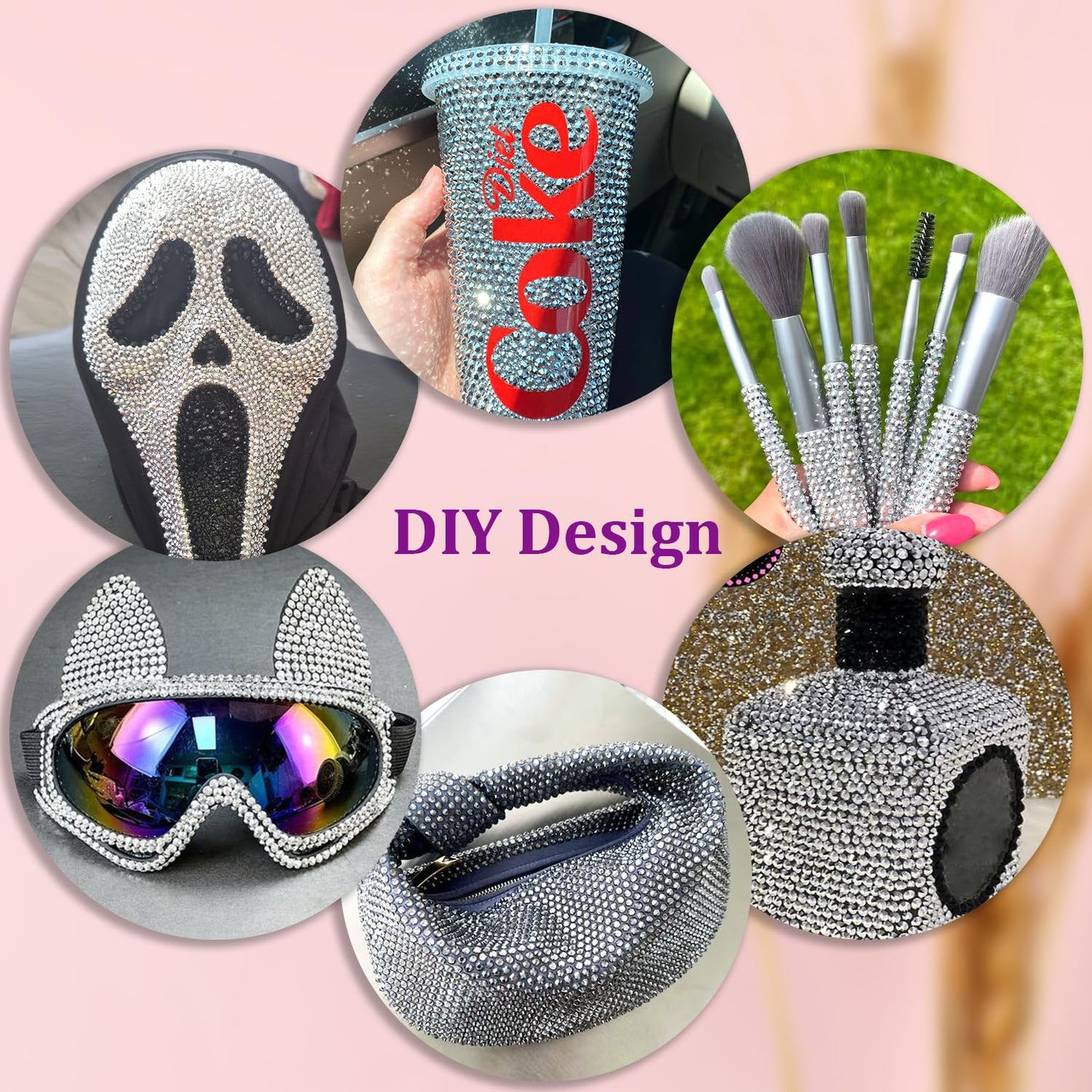 25000Pcs Resin Rhinestones with Tweezers for Crafting, Silver 2-6mm Mixed Sizes Non Hotfix Flatback Gems, Bedazzling Crystal for DIY Craft Clothing Mugs Tumblers Shoes Fabric Decor Nail Art