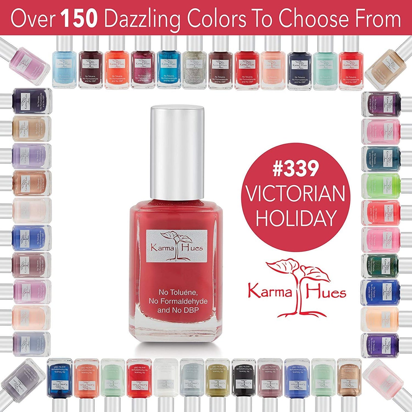 Karma Naturals Nail Polish – Non-Toxic, Vegan & Cruelty-Free (Victorian Holiday, 0.43 fl oz)