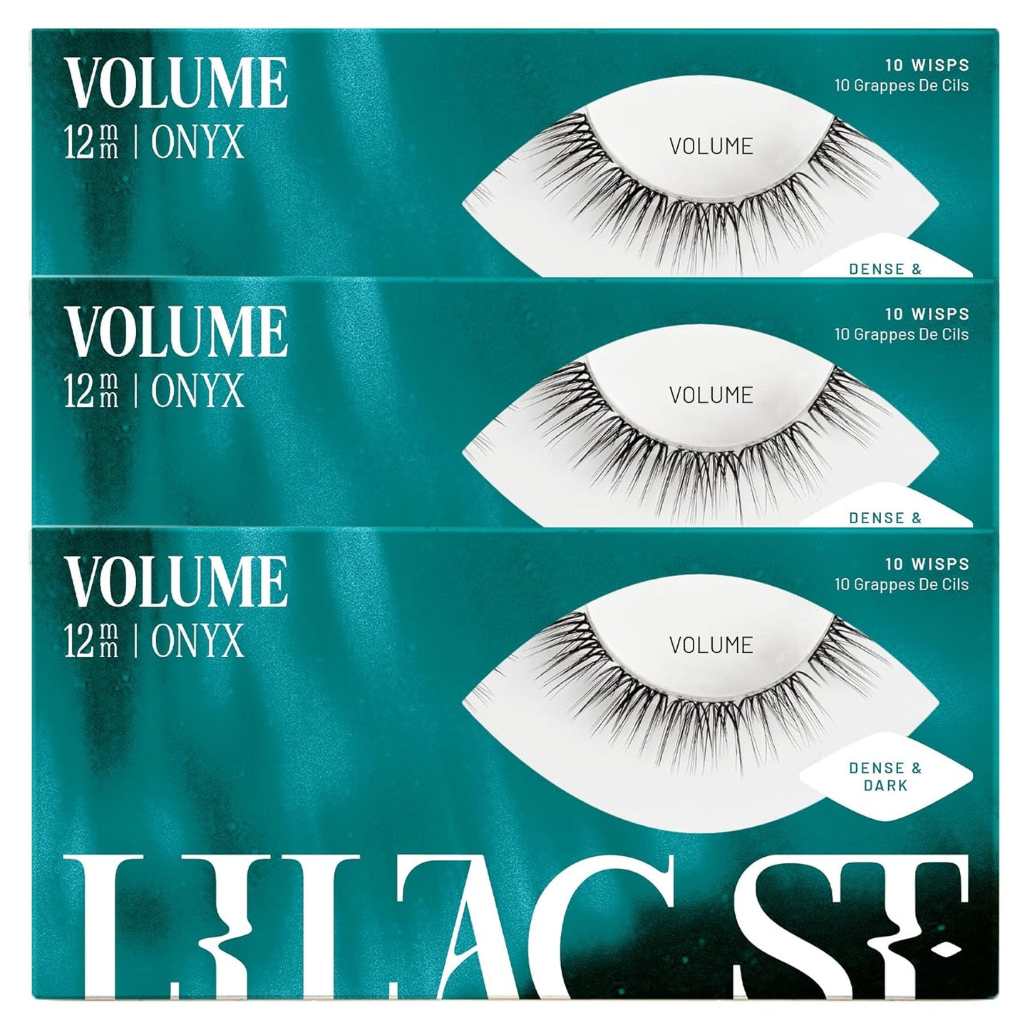Lilac St - Volume Dramatic Faux Eyelash Clusters (12mm, 3 Pack) - Dense & Distinctive Look - DIY Lash Extension Wisps - Lightweight & Lifelike - Lasts 10 Days - Silk - Cruelty Free, Vegan - 30 Lashes