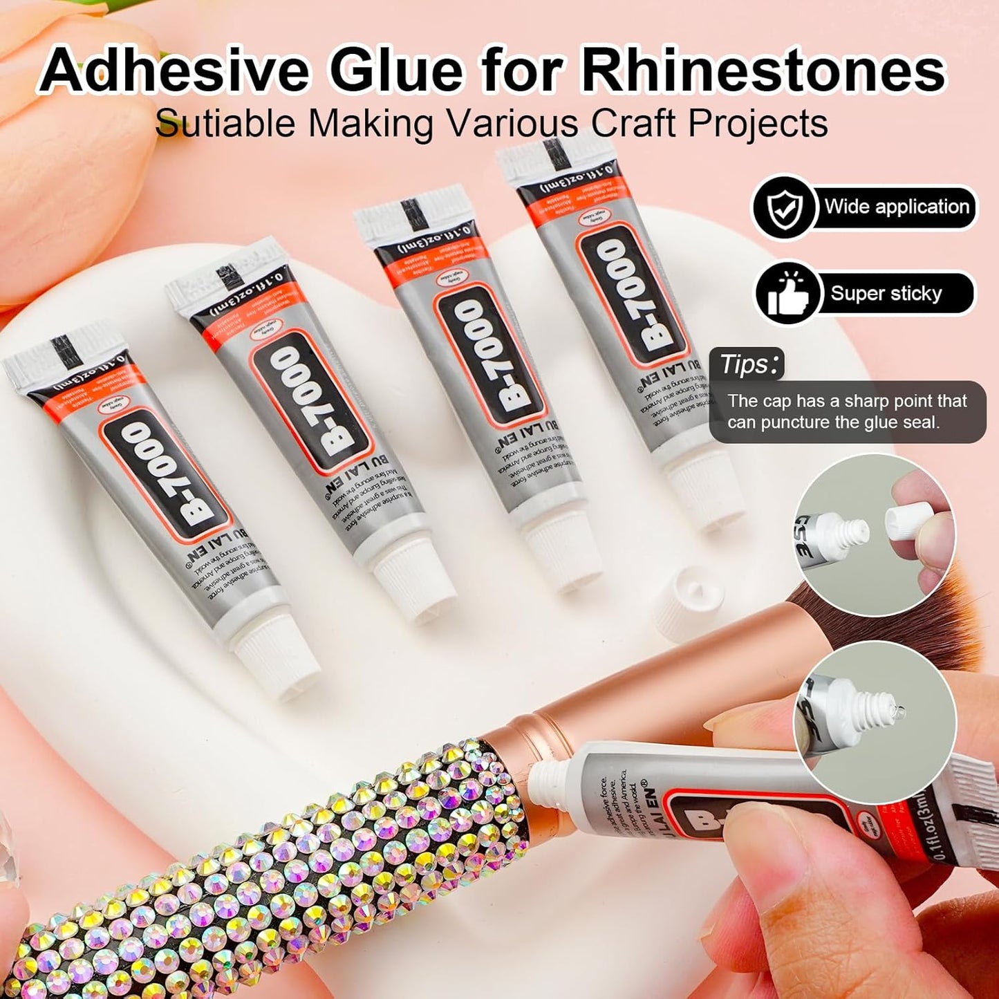 Canvalite 25000PCS Resin Jelly Rhinestones for Crafting, Christmas Flatback Gems, Bedazzling Crystal with 5x2.5g B7000 Jewelry Glue and Tweezers Dotting Pen for DIY Crafts Clothing Shoes Nail Art