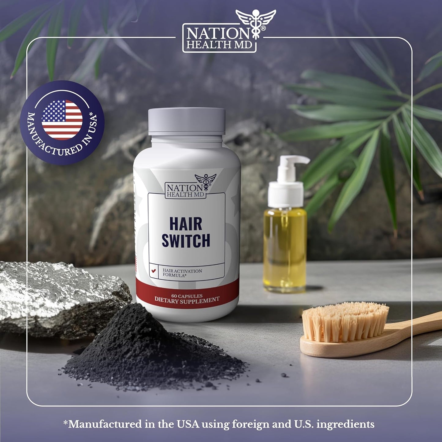 Hair Switch - Supplements for Hair and Scalp - Biotin, Zinc, Selenium, and More - Hair Activation Formula for Men and Women, 1 Bottle