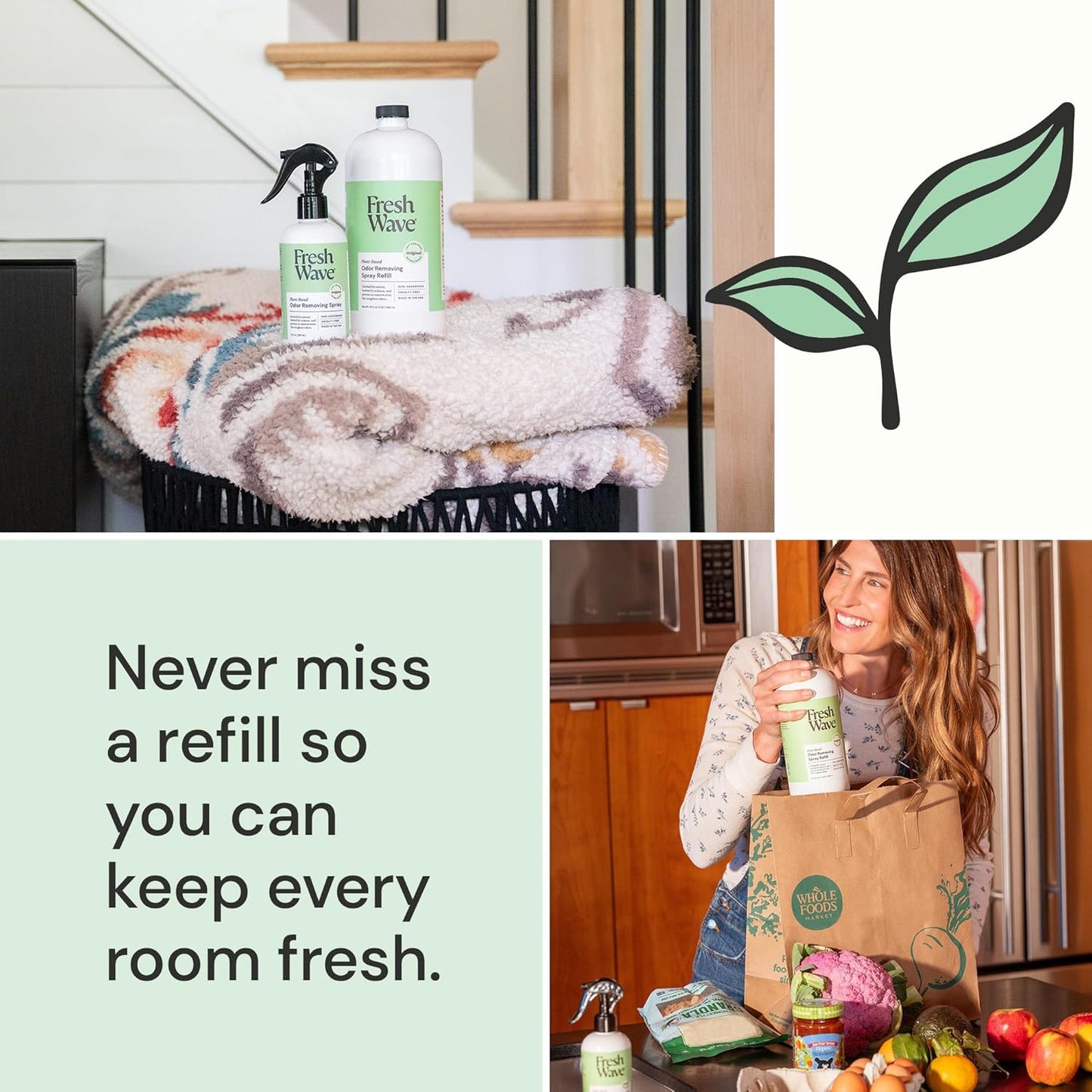 Fresh Wave Original Scent Odor Eliminator Spray & Air Freshener Refill, 32 fl. oz.