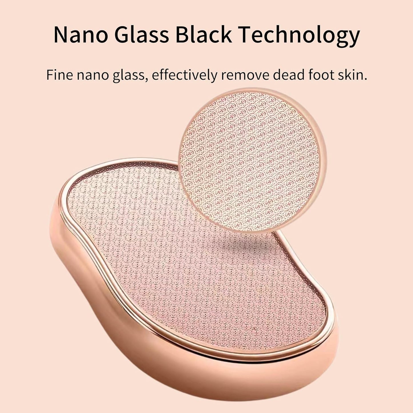 Nano Glass Foot File, Pedicure Tool and exfoliator, Glass Surface, Comfortable Hand and Foot Grinding Scraper for Wet and Dry feet, Removal Hard or Dead Skin, Suitable for Women or Men