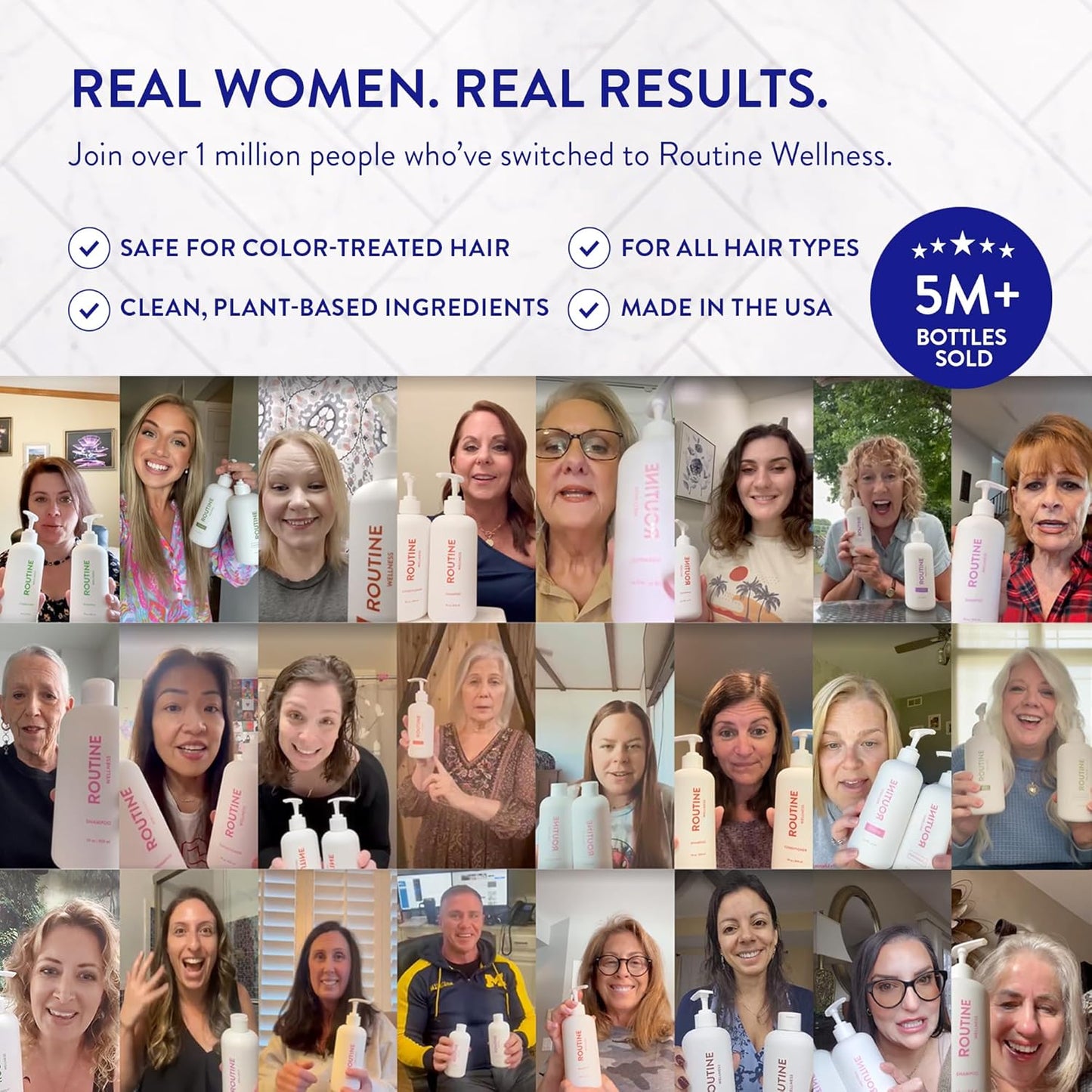 Routine Wellness Anti-Thinning Shampoo for Thinning Hair - Biotin DHT Blocker Women & Men - Color Safe Shampoo for Hair Loss & Healthy Hair - Cucumber (Pack of 2)