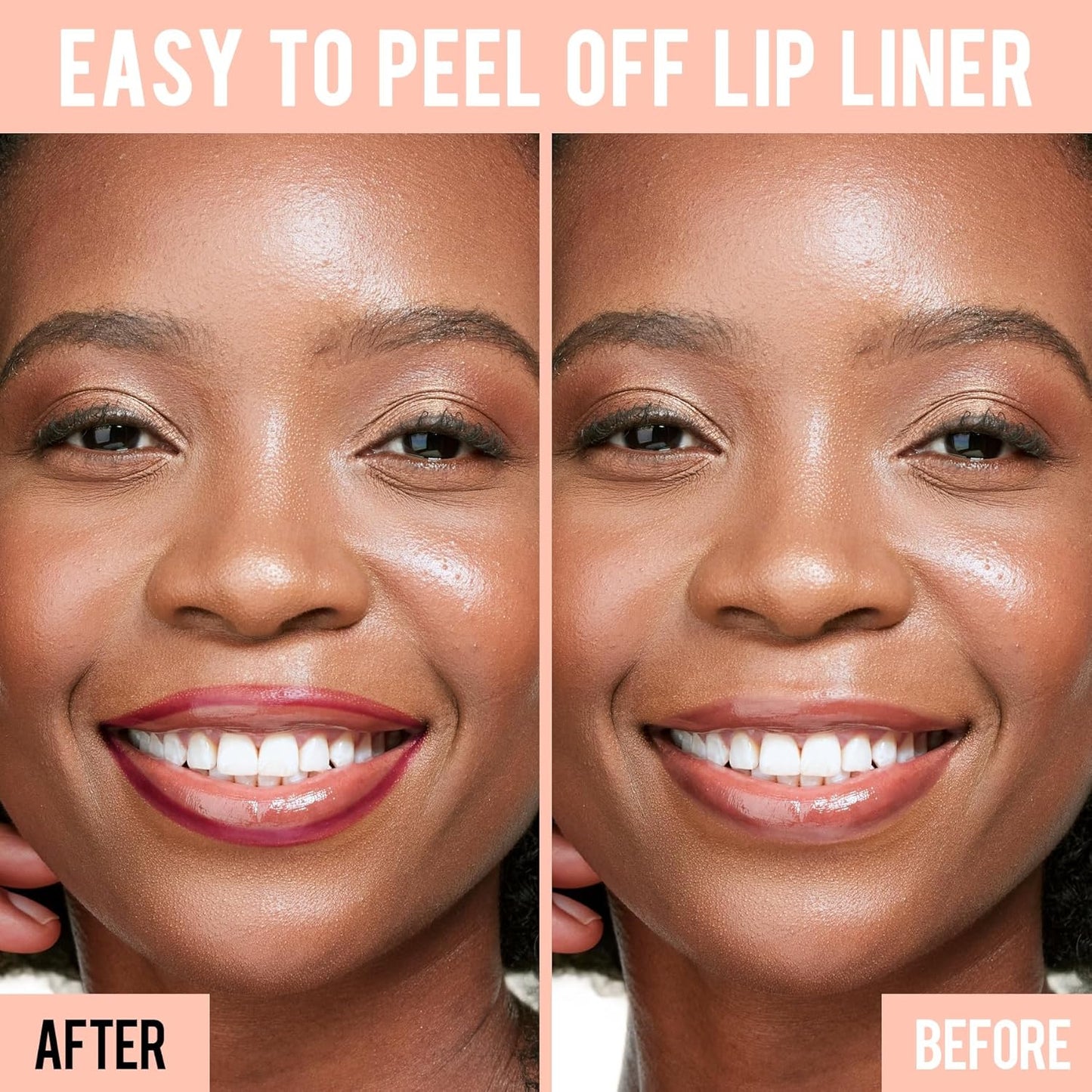 iMethod Lip Stain - Lip Liner Stain, Peel Off Lip Stain with Tweezer, Natural Long Lasting Lip Stain Peel Off, Waterproof, Easy to Use, Stay On All Day, Nude Pink