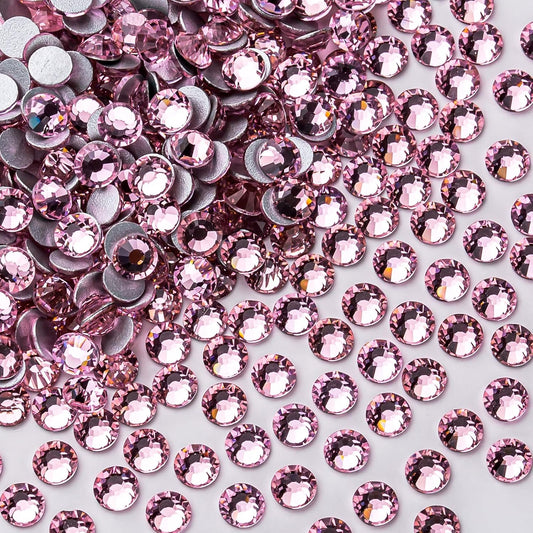 1440Pcs Light Pink Crystal Rhinestones,Glass Flatback Rhinestones Gemstones for Nail Face Makeup Art Crafts Clothes Decoration - (SS20,4.8mm,Light Pink)